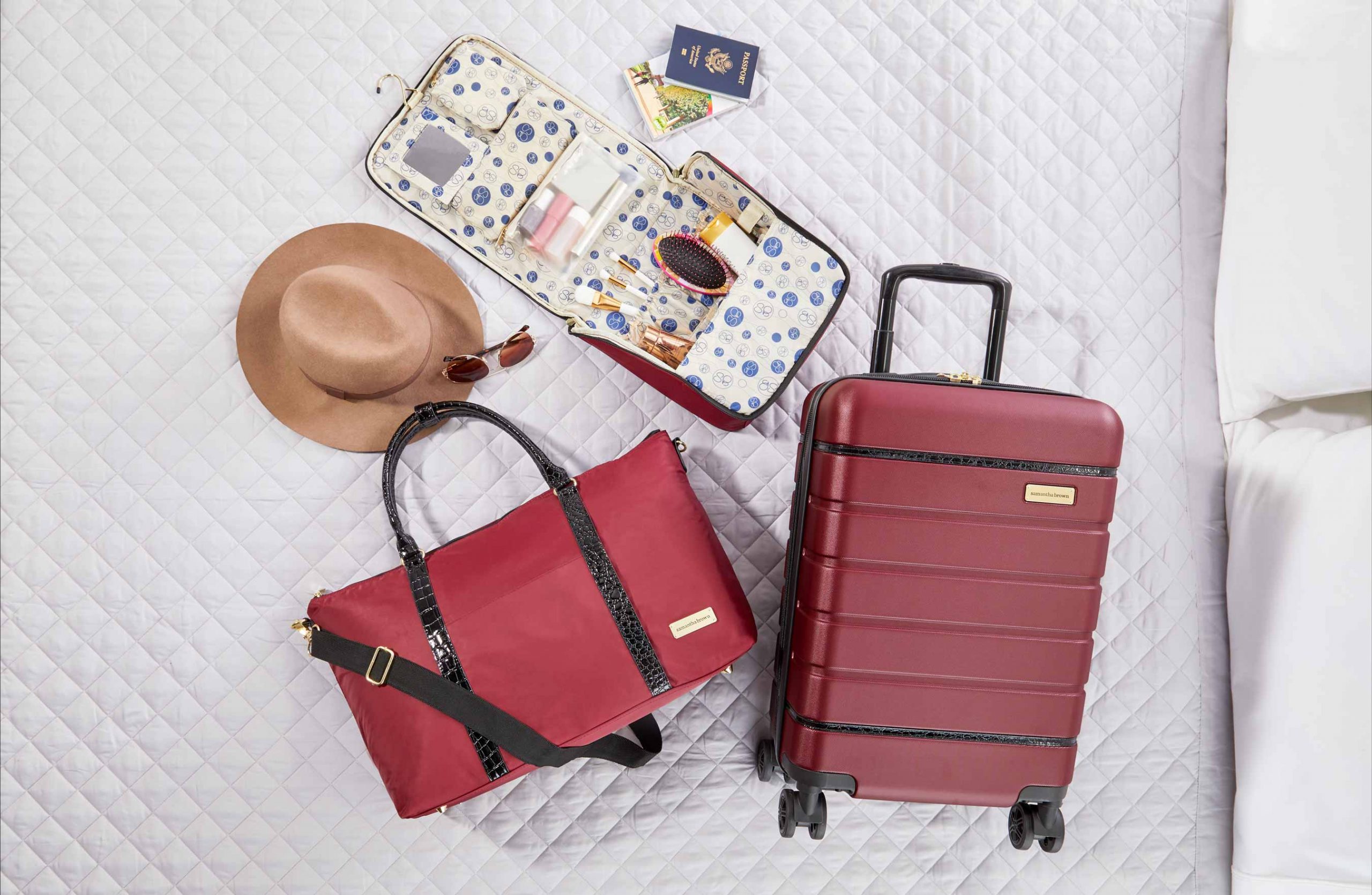 samantha brown luggage qvc